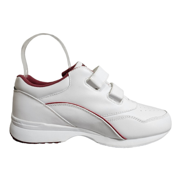Propet Tour Walker Strap Shoes White/Berry Leather Hook & Loop Women’s Size 10 - Picture 2 of 12